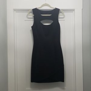 Black mini dress size 8. Form fitting. Guess